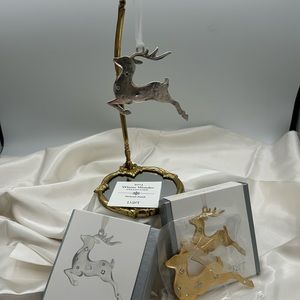 Lunt 2013 “Winter Winder Collection” Reindeer Ornaments. (2)